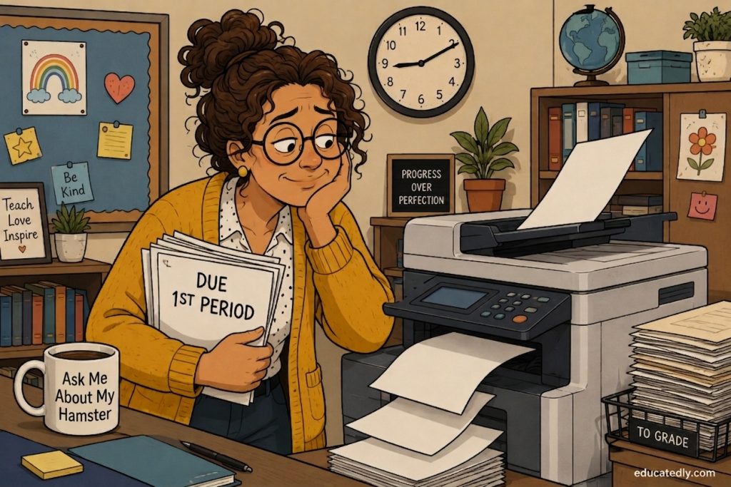 The Copier Knew It Was Monday | Educatedly Teacher Comics