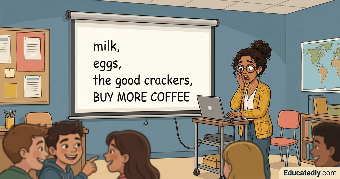 The Wrong Google Slide Teacher Comic